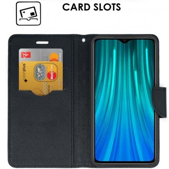 Atverčiamas dėklas su skyreliais - juodas (REDMI NOTE 8 PRO) Atverčiamas dėklas su skyreliais - juodas (REDMI NOTE 8 PRO)